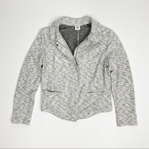 CAbi Neo Moto Grey spacedye Zip Up‎ Jacket 5102 Medium